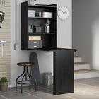 Armário Balcão Com Mesa Retrátil Multimóveis Preto