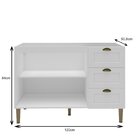 Armário Balcão De Cozinha 120cm Com 2 Portas E 3 Gavetas 2324