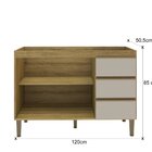 Armário Balcão De Cozinha 120cm Com 2 Portas E 3 Gavetas 2407