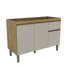 Armário Balcão De Cozinha 120cm Com 3 Portas E 1 Gaveta 2405