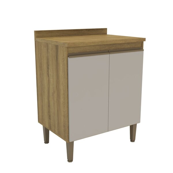 Armário Balcão De Cozinha 70cm Com Tampo 25mm E 2 Portas 2408