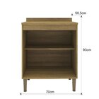 Armário Balcão De Cozinha 70cm Com Tampo 25mm E 2 Portas 2408