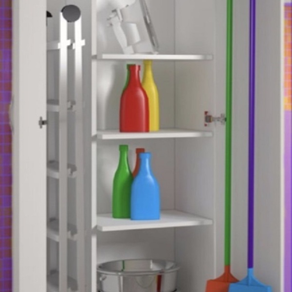 Armário Balcão De Lavanderia Duas Portas Utensílios Multiusos