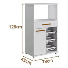 Armário Balcão Fruteira Fortaleza C/ 3 Cestos Arte Móveis