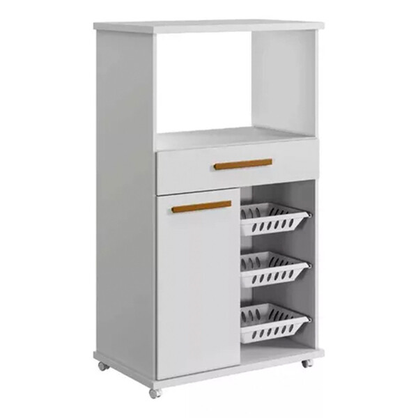 Armário Balcão Fruteira Fortaleza C/ 3 Cestos Arte Móveis