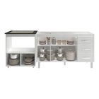 Armário Balcão Gabinete De Pia 140 Cm Carine E Balcão Para Fo