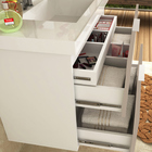 Armário Balcão Gabinete Para Banheiro 80cm Com 03 Gavetas Pie