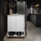 Armário Balcão Hall De Entrada Mini Sapateira Quarto 2 Portas