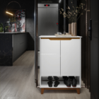 Armário Balcão Hall De Entrada Mini Sapateira Quarto 2 Portas