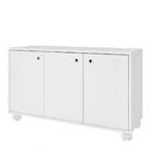 Armário Balcão Infantil 3 Portas 1 Prateleira Com Rodízios 62