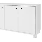 Armário Balcão Infantil 3 Portas 1 Prateleira Com Rodízios 62