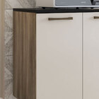 Armário Balcão Multiuso Com Tampo 02 Portas Patricia Pop Natu