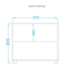 Armario Balcão Multiuso Itália B03 Branco - Lyam Decor