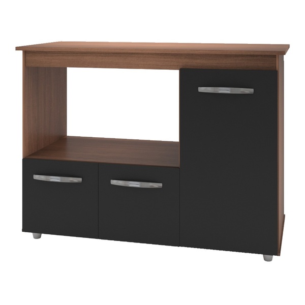 Armário Balcão Multiuso Para Cozinha Micro-ondas E Forno Liza