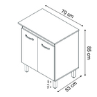 Armário Balcão Multiuso Para Cozinha Microondas Forno Serena