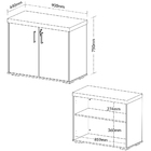 Armário Balcão Multiuso Para Escritório 2 Portas Atria Execut