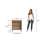 Armário Balcão Para Cooktop 2 Portas 70cm Veneza Modulada Mel