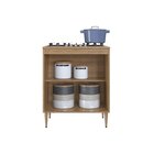 Armário Balcão Para Cooktop 2 Portas 70cm Veneza Modulada Mel