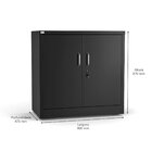 Armário Balcão Para Escritório De Aço 3 Prateleiras Com Sapat