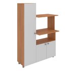 Armário Balcão Para Forno E Micro-ondas 3 Portas Âmbar Freijó