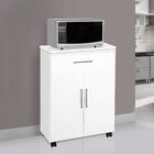 Armário Balcão Para Microondas 2 Portas Com Gaveta Liz Branco