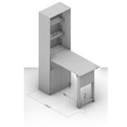 Armário Bancada Multiuso Retrátil 3 Prateleiras 1 Nicho 2 Por