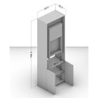 Armário Bancada Multiuso Retrátil 3 Prateleiras 1 Nicho 2 Por