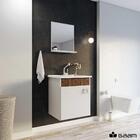 Armario Banheiro 40cm Essenza Suspenso C/quadro Fr/wg Gaam