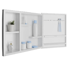 Armário Banheiro C/ Nicho E Espelho 54x46x10cm Branco Astra