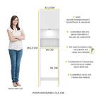 Armário Banheiro Com Led Para Vaso Sanitário E 2 Portas Multi