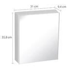 Armário Banheiro Espelheira Sobrepor  Branco 31,9x9,4x35,8cm