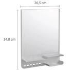 Armário Banheiro Espelheira Sobrepor Branco 26,5x6,5x34,8cm