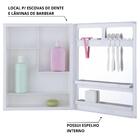 Armário Banheiro Espelheira Sobrepor Branco 36,3x10,6x45,3cm