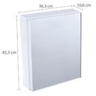Armário Banheiro Espelheira Sobrepor Branco 36,3x10,6x45,3cm