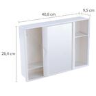 Armário Banheiro Espelheira Sobrepor E Embutir Branco 29x41x1