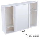 Armário Banheiro Espelheira Sobrepor E Embutir Branco 29x41x1