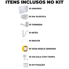 Armário Banheiro Espelheira Sobrepor E Embutir Branco 29x41x1