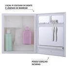 Armário Banheiro Espelheira Sobrepor E Embutir Branco 30,1x9,