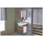 Armario Banheiro Kit Firenze  63,5cm Nogal Sevilha