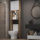 Armário Banheiro Para Vaso Sanitário Com 2 Leds E 2 Portas Mu