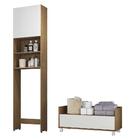 Armário Banheiro Para Vaso Sanitário Com 2 Portas E Balcão Co