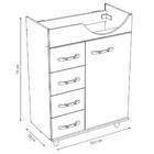 Armario Banheiro Rorato Kit 60cm Viena Branco C/e