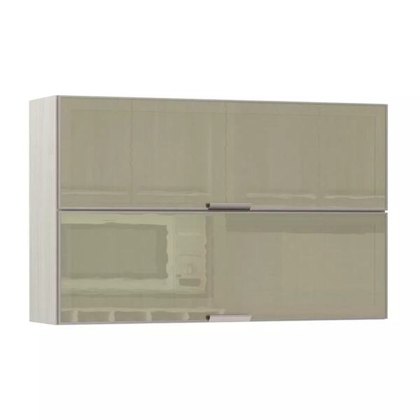 Armario Basculante Duplo Luciane 120cm 2 Portas Com Vidro Ref