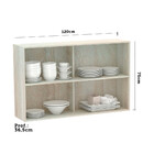 Armário Basculante Duplo Luciane 120cm 2 Portas Lis