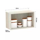 Armário Basculante Luciane 60cm 1 Porta Luci - Legno Crema/br