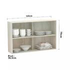 Armário Basculante Misto Luciane 120cm 1 Porta Fechada 1 Port