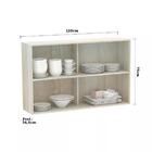 Armario Basculante Misto Luciane 120cm 1 Porta Fechada 1 Port