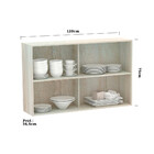 Armario Basculante Misto Luciane 120cm 1 Porta Fechada 1 Port