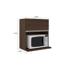 Armário Basculante Nicho Microondas Factual  Amendoa - Fdecor