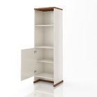 Armário Berlin Multiuso Com Prateleiras E Uma Porta Off White